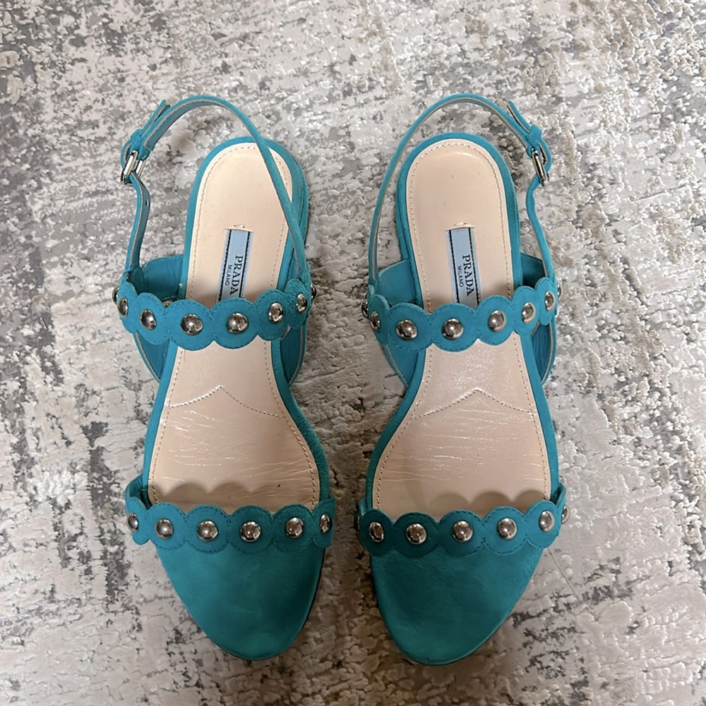Prada Suede Sandals Size 36.5 - Picture 2 of 4